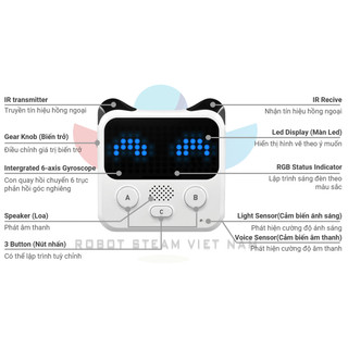 Đồ chơi robot học lập trình Makeblock Codey Rocky - Scratch, Python, robot lập trình STEM 6+, robot biến hình lego robot