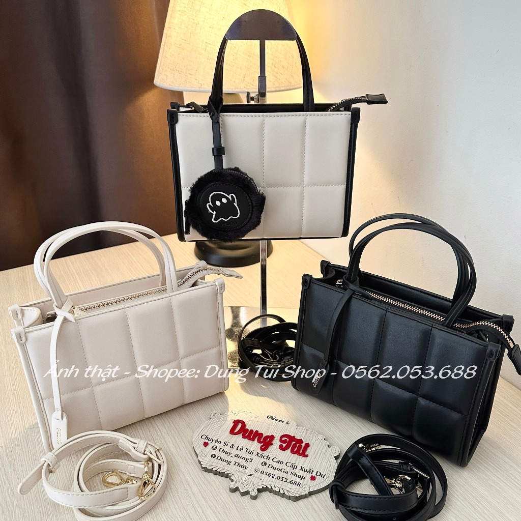 Túi nữ quai xách + đeo chéo size 20 form vuông PW2-55210035 full màu