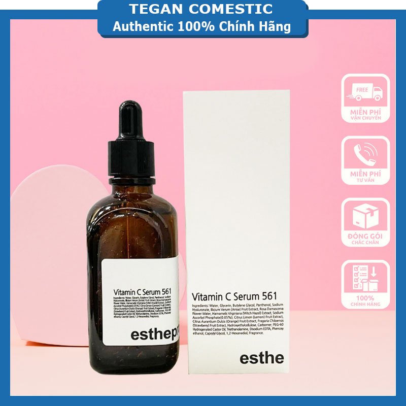 Serum Mờ Thâm Nám Tàn Nhang, Giảm Mụn Làm Đều Màu Da, Hỗ Trợ Làm Trắng Da Vitamin C Serum 561 Esthemax - Tegan Comestic