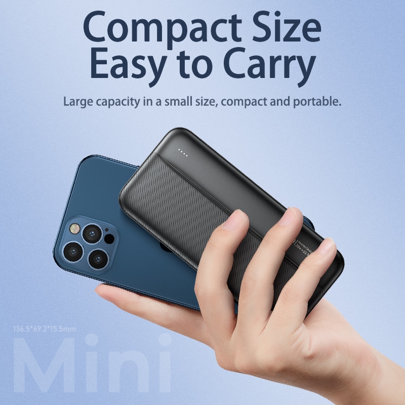 Pin dự phòng sạc nhanh Remax RPP-212 10000mAh siêu mỏng - sạc nhanh QC 3.0 22.5W và TypeC PD 20W