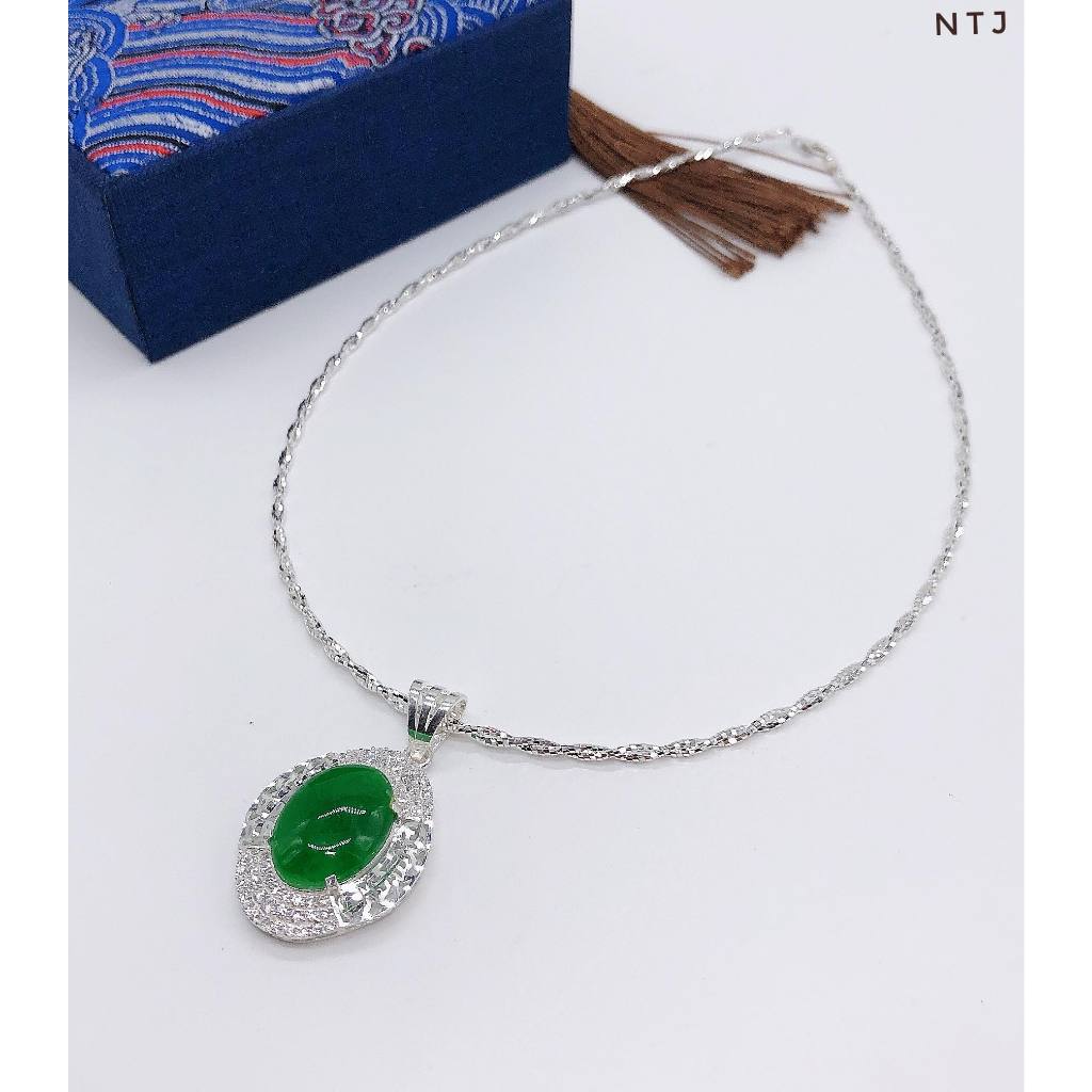 KIỀNG CỔ MỀM MẶT HÌNH THOI BẠC
