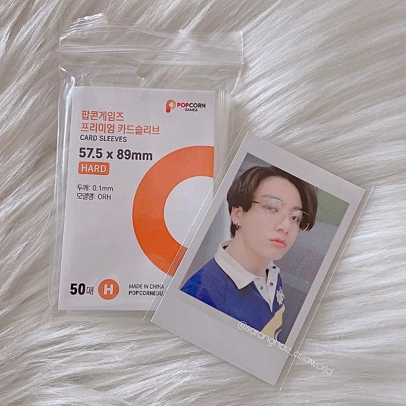 Sleeve Popcorn bọc card tách lẻ pack 50 chiếc hard bảo vệ card Kpop album lomo card toploader