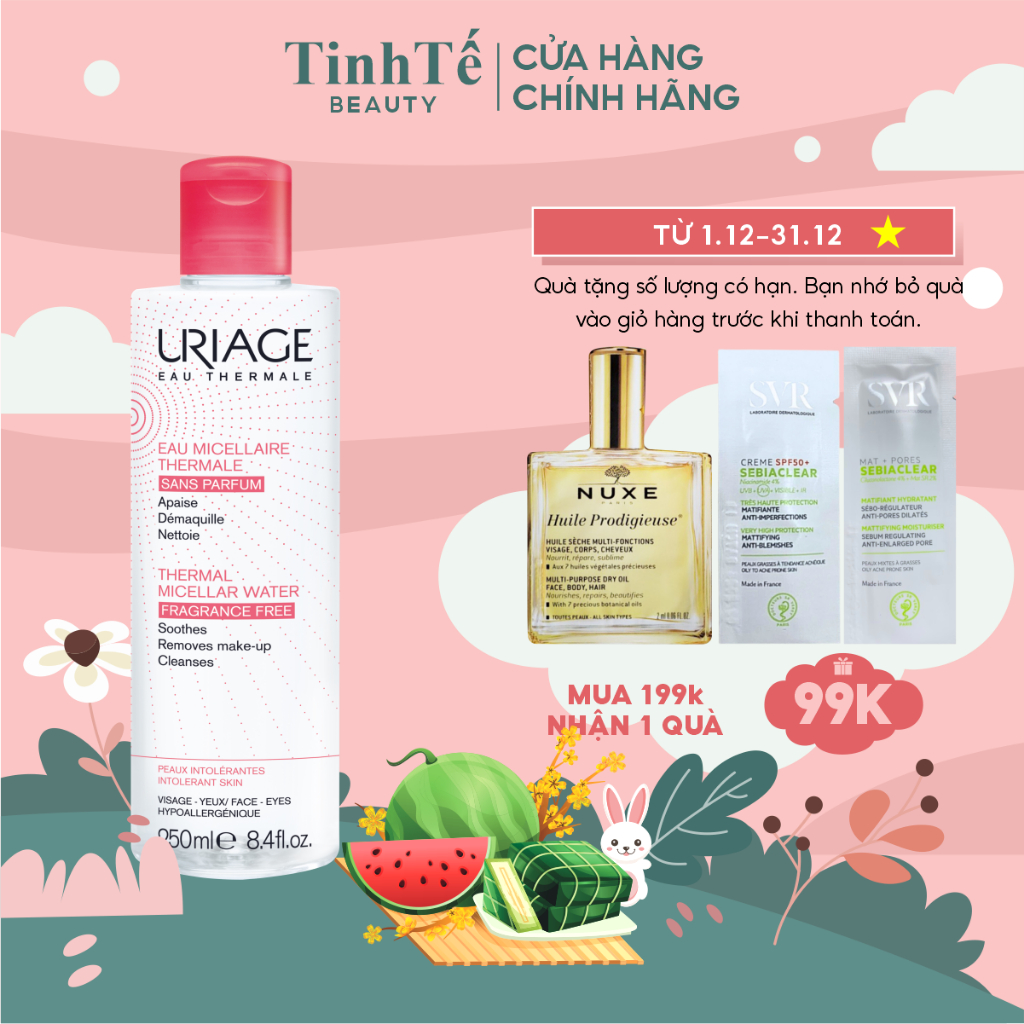 Nước tẩy trang dưỡng khoáng cho da nhạy cảm URIAGE EAU MICELLAIRE THERMALE PS 100/250ml