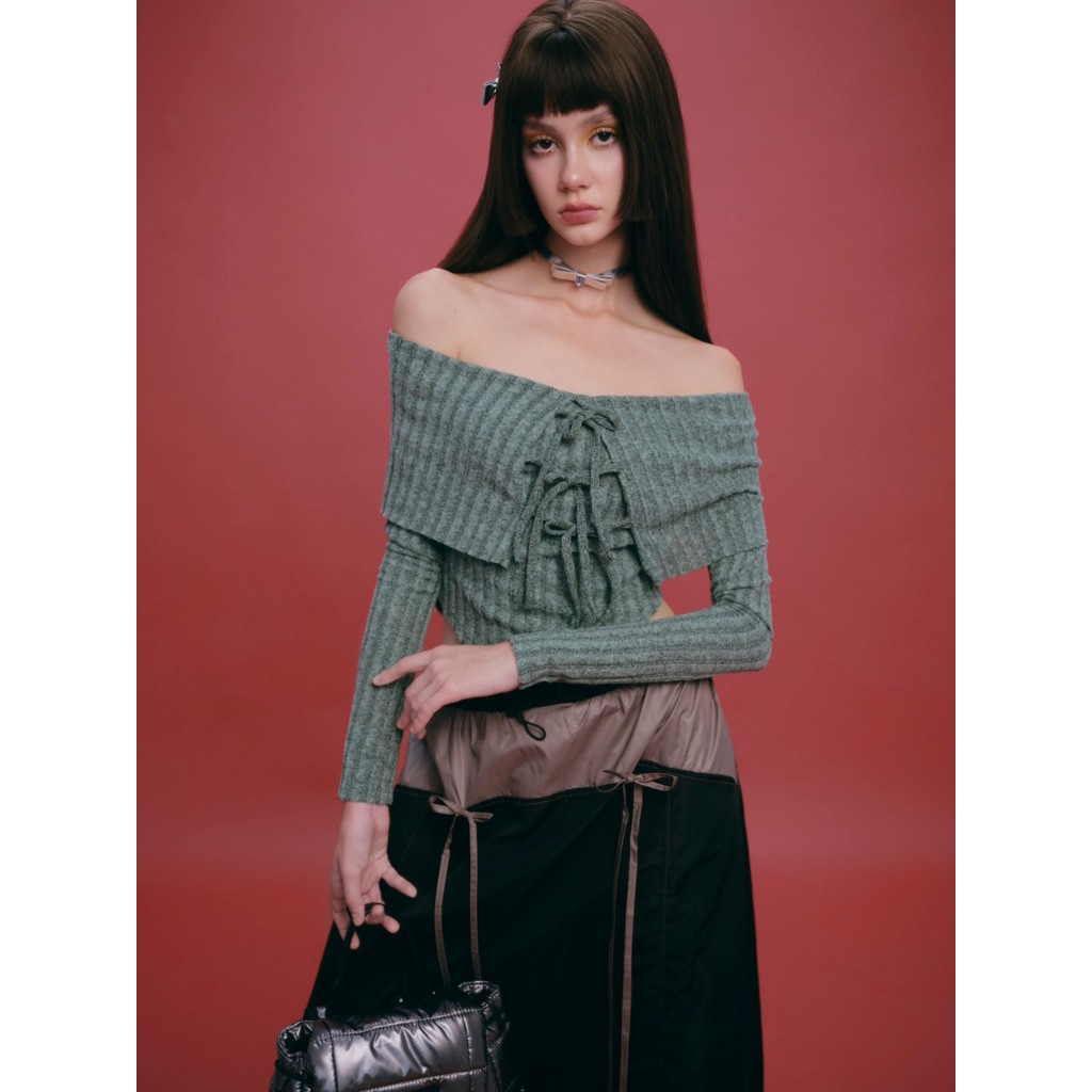 SooA Skirt - Chân váy dài vải dù dáng bí Remmus cho nữ