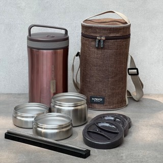 Hộp cơm giữ nhiệt Kaiyo, hộp cơm 2in1 hàng Nhật siêu xịn, cặp lồng, bình ủ. Hàng chính hãng