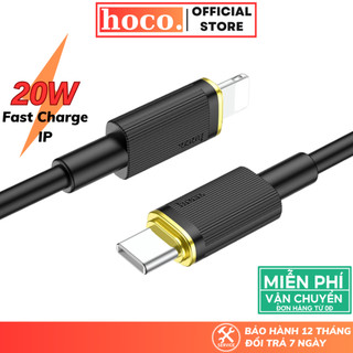 Cáp sạc nhanh 20w Hoco dây silicon siêu bền chống quá tải nhiệt dung cho ip 11 13 12 14 pro max