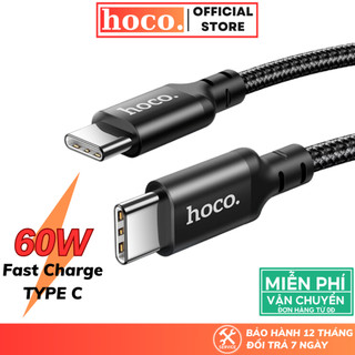 Dây sạc nhanh Type C 60W Hoco cáp bọc dù siêu bền chống gãy cho android/laptop samsung xiaomi oppo
