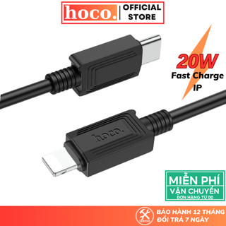 Cáp sạc nhanh 20W Hoco chính hãng dây silicon chống quá tải nhiệt siêu bền cho ip11 12 13 14promax.