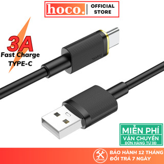 Cáp sạc nhanh Type C Hoco Dây silicon siêu bền hỗ trợ sạc nhanh 3A dùng cho dòng android máy tính bảng