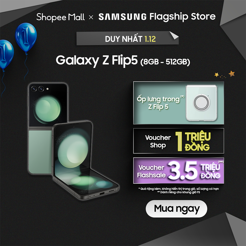Điện thoại Samsung Galaxy Z Flip5 (8GB/512GB) - Độc quyền online