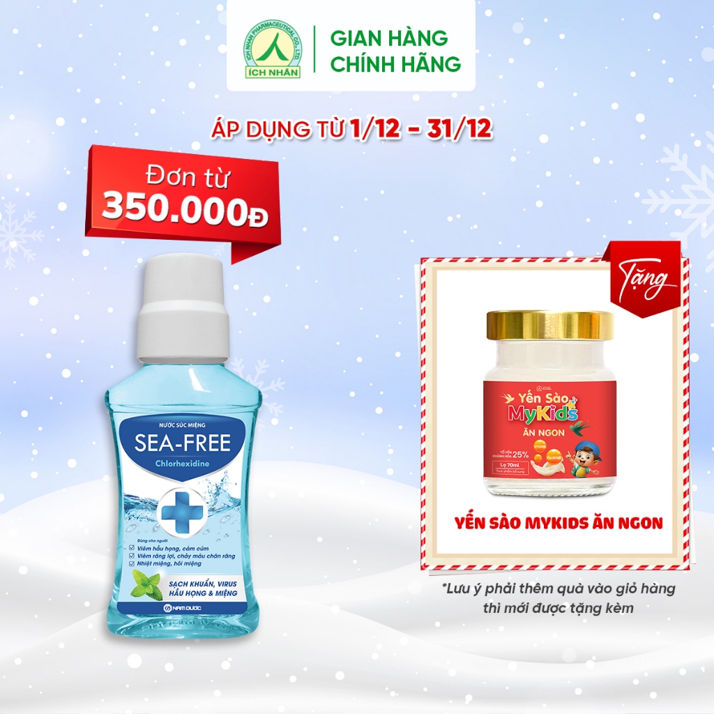 Nước súc miệng diệt khuẩn Seafree Chlorhedixine 250ml/chai