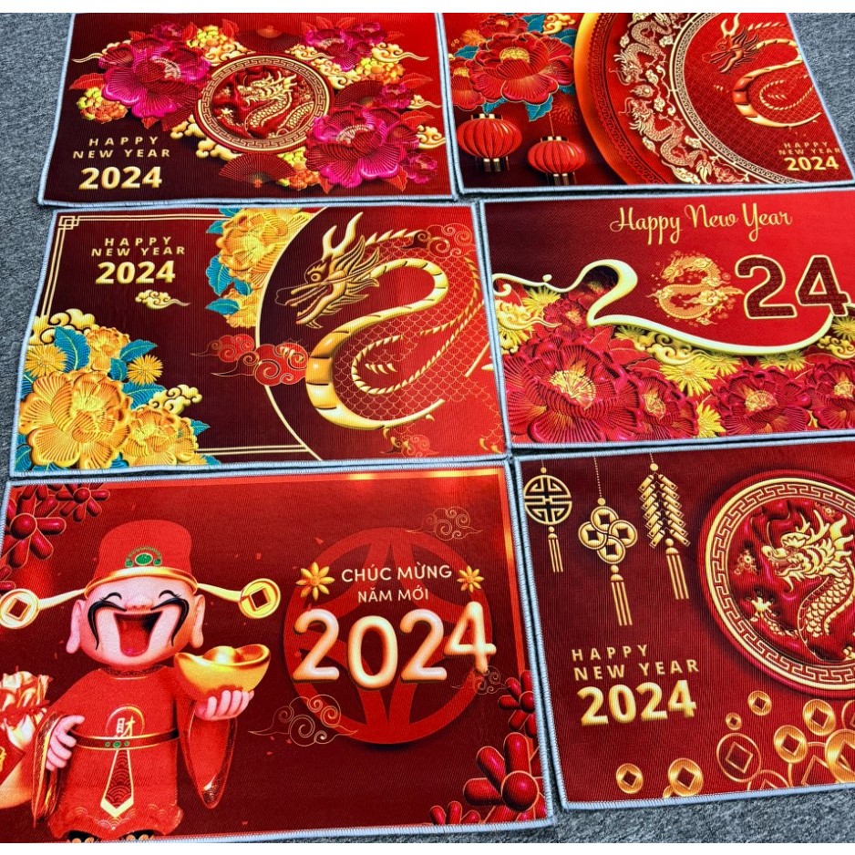 THẢM TẾT 2024 In Hình 3D, THẢM LAU CHÂN , CHÙI CHÂN ,CHỐNG TRƠN TRƯỢT , THẤM HÚT TỐT 60x40 cm⁹