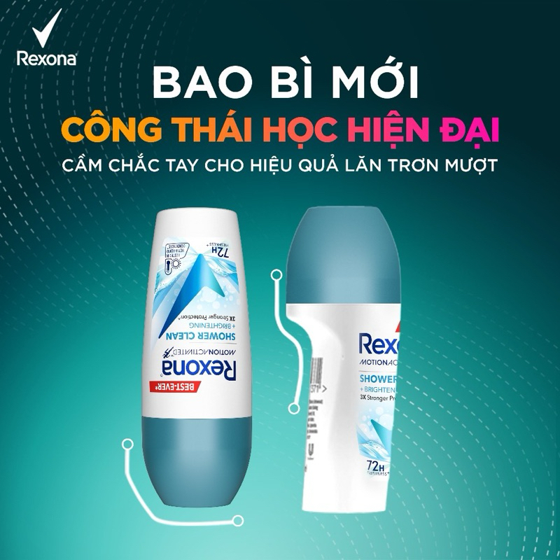Lăn Khử Mùi Rexona Khô Thoáng Tối Ưu 45ml