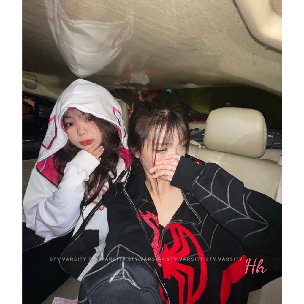 Áo Hoodie zip có mũ in họa tiết người nhện , áo nỉ mũ người nhện hoodie unisex nam nữ  CAO CẤP