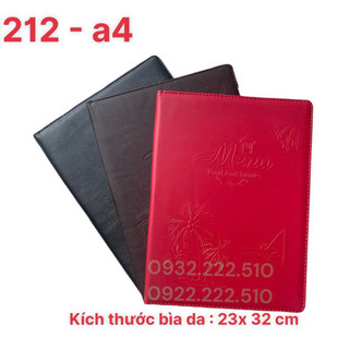 CUỐN BÌA MENU DA 10-20 LÁ( 23x32cm) 212