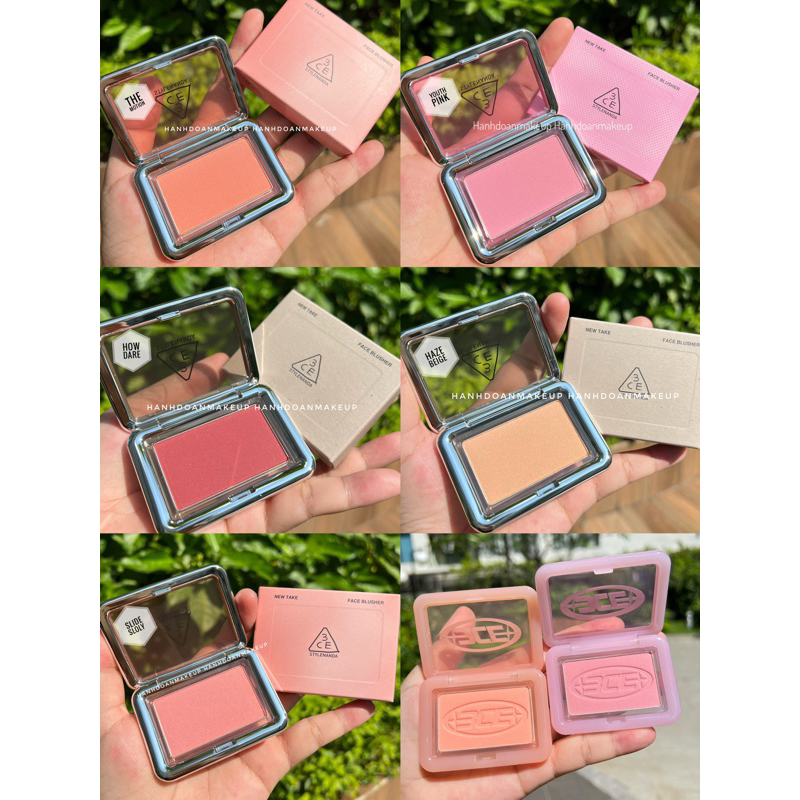 Có sẵn đủ màu - Phấn Má Hồng 3CE 1 màu Face Blush