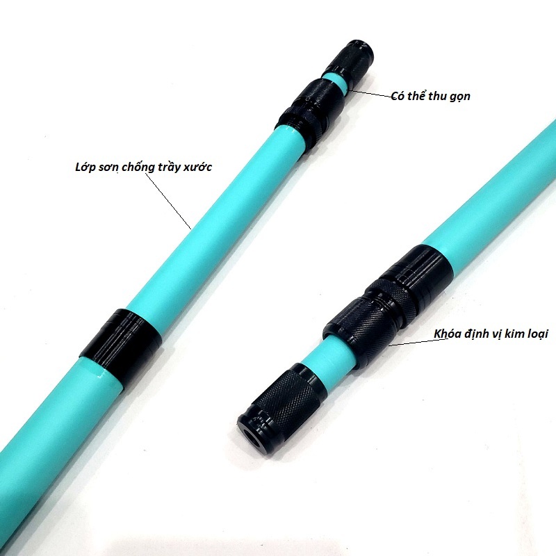 Vợt Cá Carbon Câu Đài Vành Tròn Có Vợt Cá Rút Gọn Có Cán + Vành