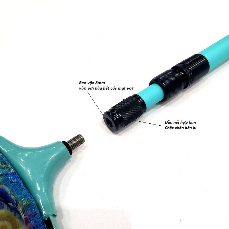 Vợt Cá Carbon Câu Đài Vành Tròn Có Vợt Cá Rút Gọn Có Cán + Vành