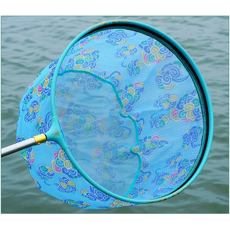 Vợt Cá Carbon Câu Đài Vành Tròn Có Vợt Cá Rút Gọn Có Cán + Vành