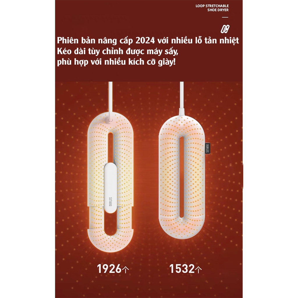 Máy Sấy Giày Xiaomi Sothing DSHJ-S-2111 Sấy Khô Giày Dép, Khử Mùi Hiệu Quả, Không Gây Ố Vàng, Kéo Dài Thanh Sấy