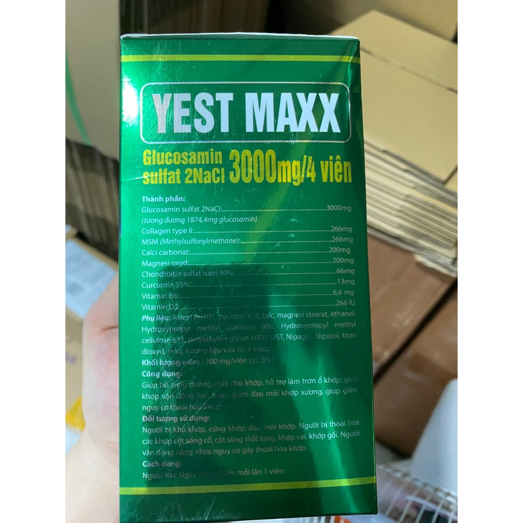 Yest Maxx hỗ trợ xương khớp, tái tạo mô sụn khớp, đau khớp mỏi khớp, đau nhức, bôi trơn dịch khớp, giảm thoái hóa khớp