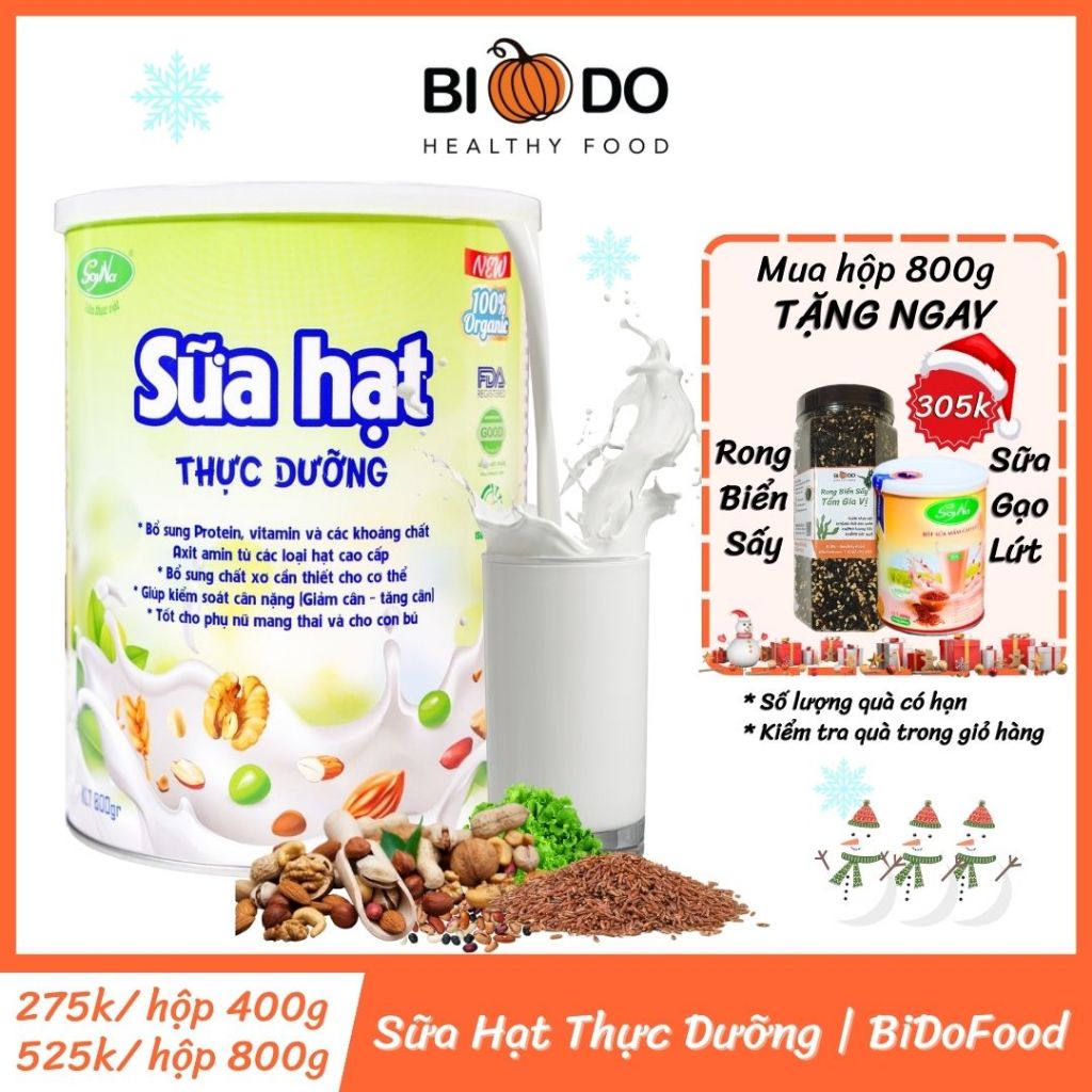 Sữa Hạt Bổ Sung Dinh Dưỡng SoyNa - Bí Đỏ Food - Bột Ngũ Cốc Tăng Cân Thực Dưỡng
