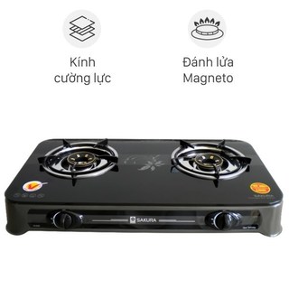 Bếp gas sakura sa-650g hàng chính hãng 100%trưng bày mới 98-99%,tiết kiệm gas.đầu đốt bằng đồng thau