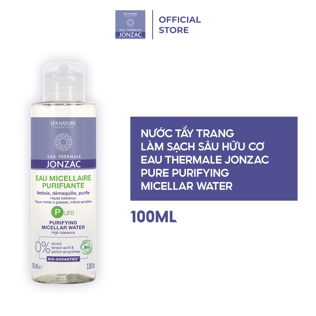 Nước Tẩy Trang Làm Sạch Sâu Hữu Cơ Eau Thermale Jonzac Pure Purifying Micellar Water 100ml