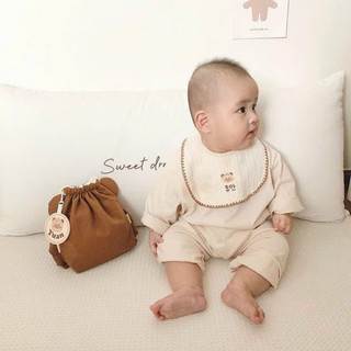 Yếm bấm cúc muslin cho bé