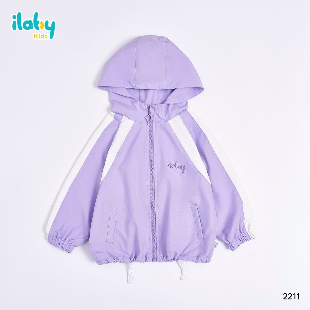Áo khoác gió cho bé ILABY phối màu chất liệu gió lót lụa habuta 2 màu cho bé 10-35kg [2211]