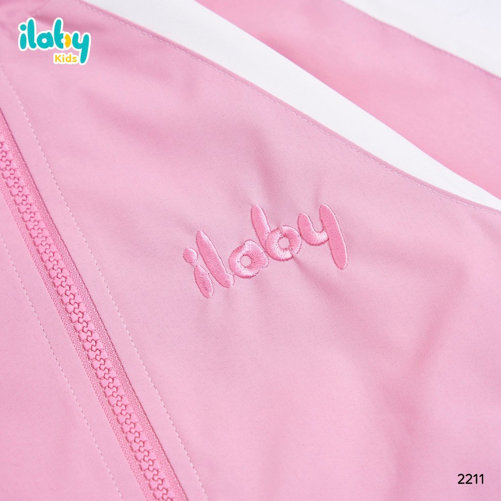 Áo khoác gió cho bé ILABY phối màu chất liệu gió lót lụa habuta 2 màu cho bé 10-35kg