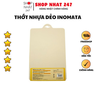 [Hỏa Tốc HN] Thớt nhựa dẻo INOMATA màu be Nội địa Nhật Bản