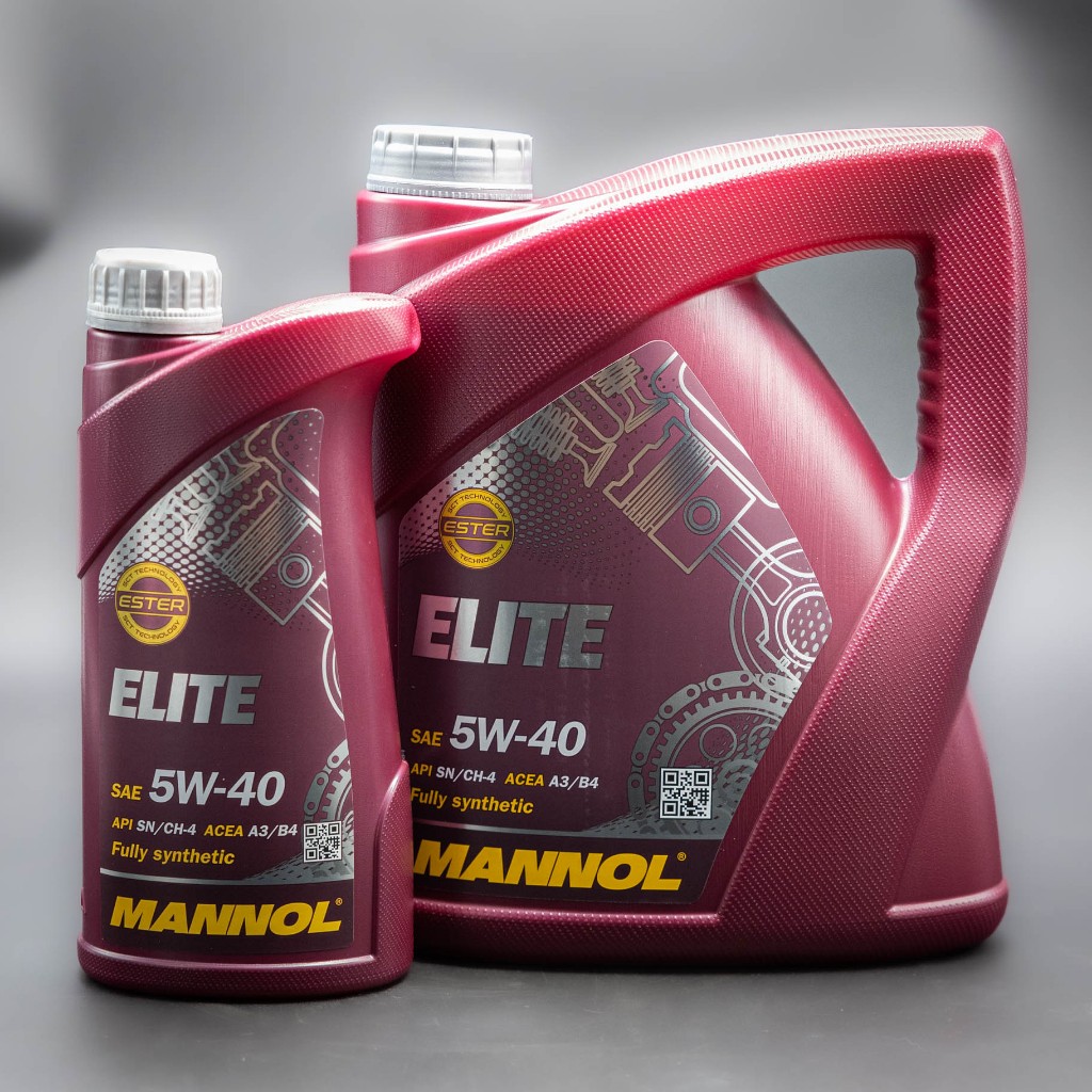Nhớt Động Cơ Moto, Oto Máy Xăng & Dầu - Mannol Elite SAE 5W-40 API SN/CH-4 JASO MA2