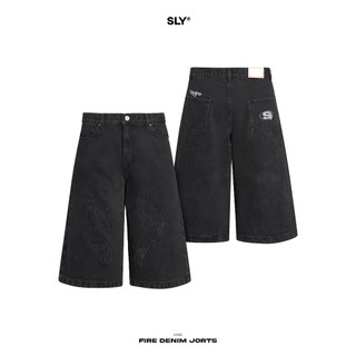 Quần short SLY Fire Long Denim Jorts