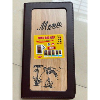 BÌA MENU GỖ 10-20 LÁ 2010 ( 16 x 29cm)