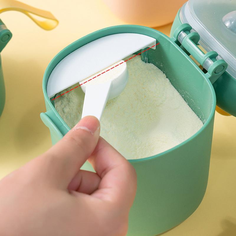 Hộp Đựng Sữa Bột Cho Bé Hình Khủng Long Có Chia Ngăn, An Toàn, Tiện Lợi Và Có Thể Đựng Đồ Ăn Dặm