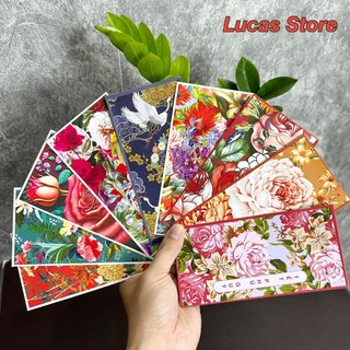 Lì xì năm mới 2024 - hoa lá mùa xuân - set 10 chiếc