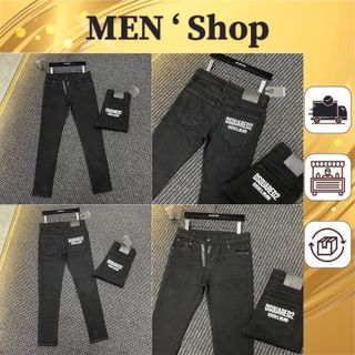 Hot hit quần jean nam dsq in chữ túi cực nét - quần jean nam ống côn cực chất