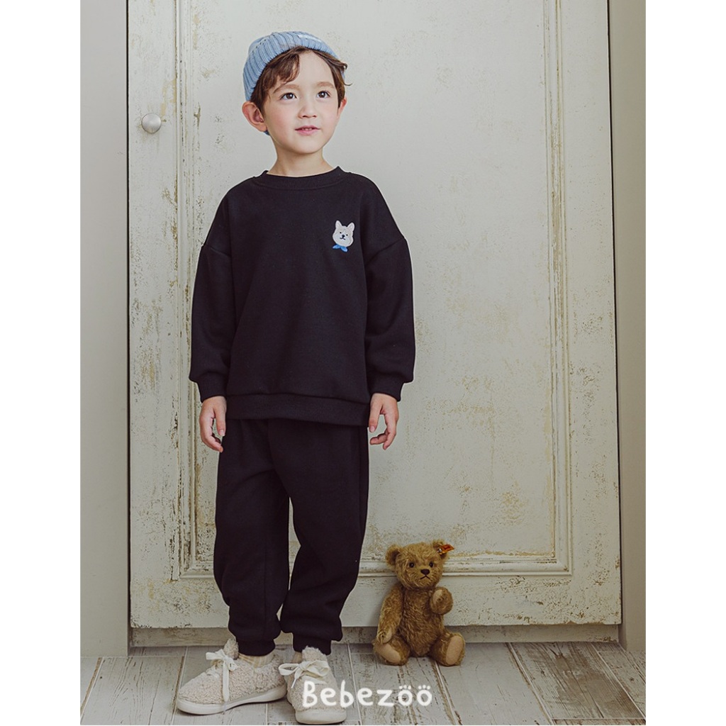 Bộ nỉ bông Bebezoo siêu ấm thêu ngực cho bé BEC4SE202