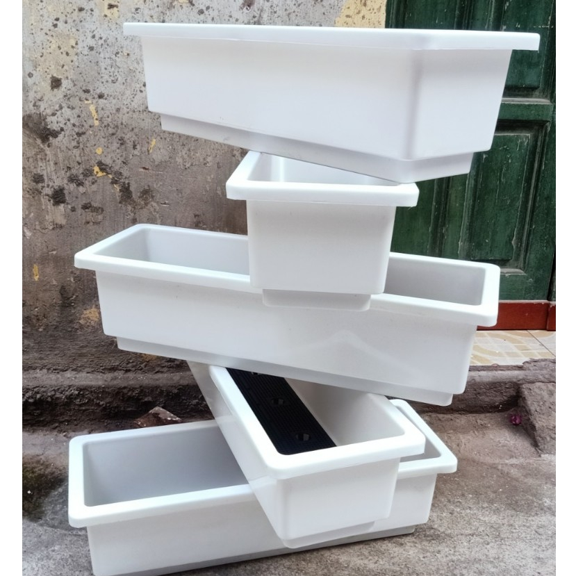 Giá móc treo 3 tầng trồng cây chậu dài to thông minh treo hàng rào thanh sắt 2cm sân thượng