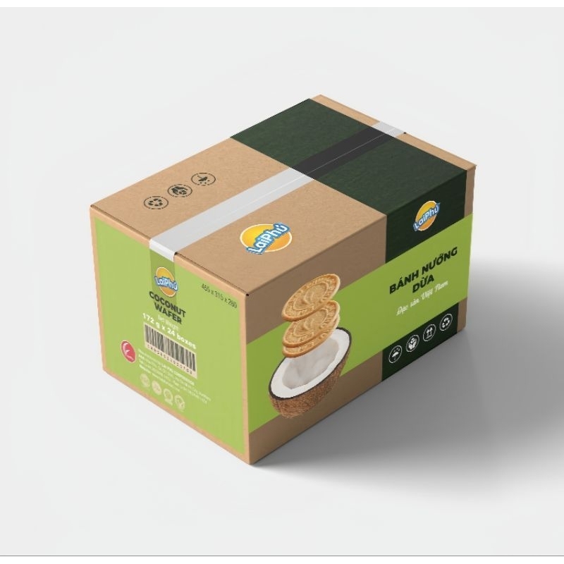 Bánh Dừa Nướng Lai Phú Hộp 162g