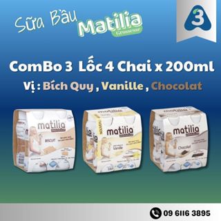 Combo 3 Lốc Sữa bầu Matilia Pháp đủ vị giúp mẹ bầu khỏe mạnh