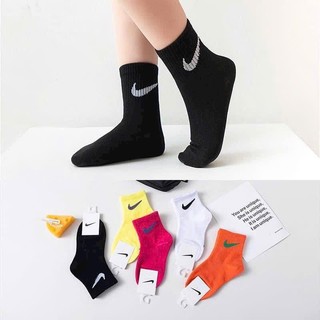 Set 5 đôi tất cổ trung Nike Adidas cho bé phong cách thể thao