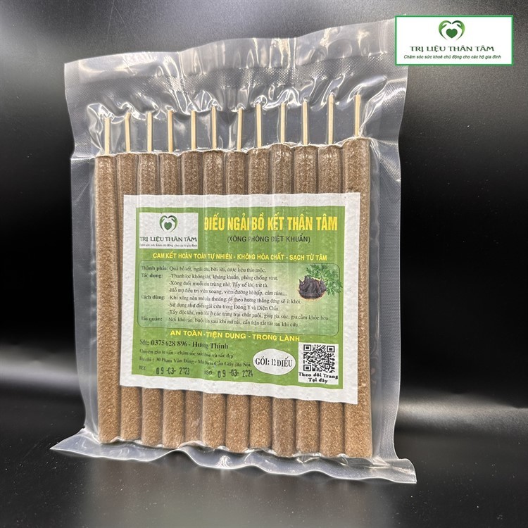 Nhang ngải cứu điếu ngải bồ kết - xông phông 12 cây/ gói Diện Chẩn Thân Tâm