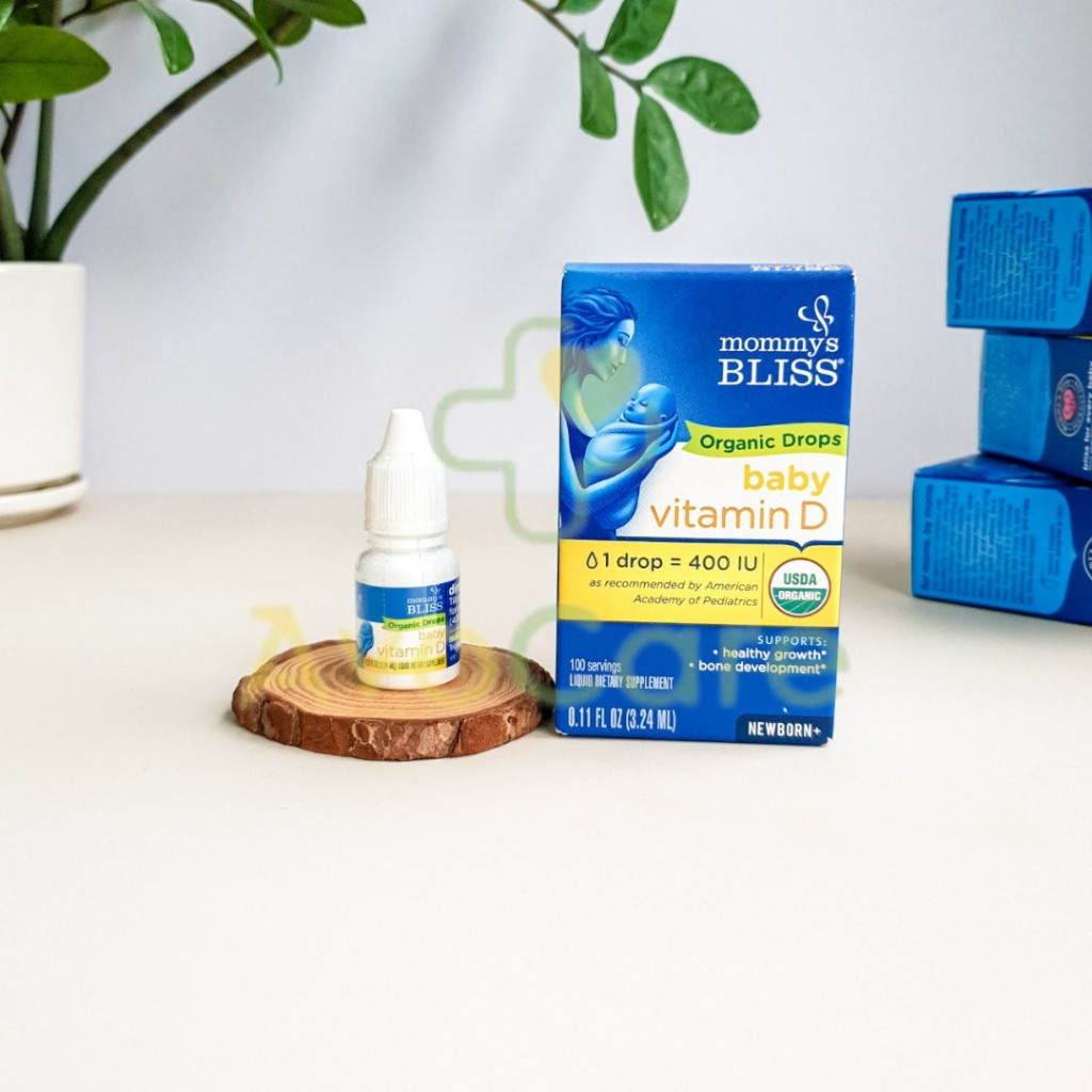 Vitamin D3 hữu cơ cho bé Mommy's Bliss - Hàng Nội địa Mỹ bay Air