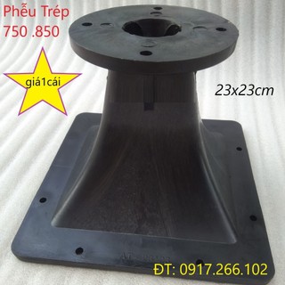 Phểu loa treble kèn, 01 cái họng nhựa 23x23cm, loa trép 750 850