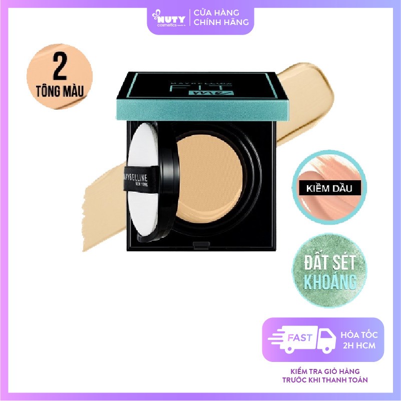 Phấn Nước Maybelline Mịn Nhẹ Kiềm Dầu Fit Me Matte+Poreless Cushion (14g)