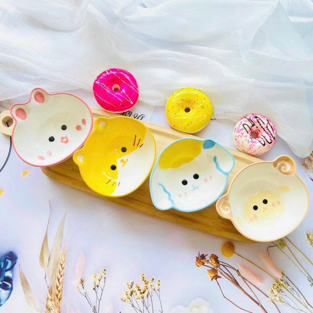 Bát sứ hình thú cho bé ăn dặm kiểu Nhật, Chén bát ăn dặm gốm sứ cho bé hình thú