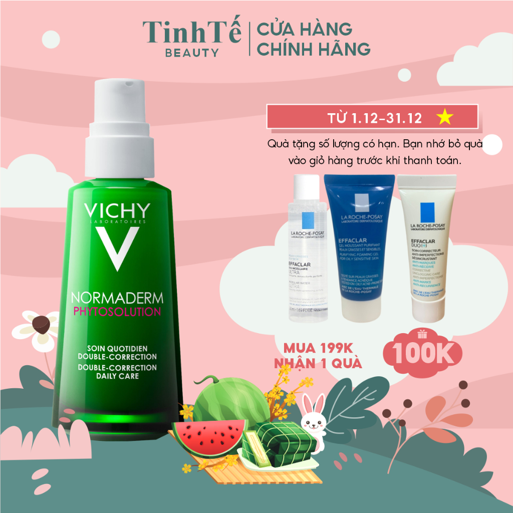Kem Dưỡng Dành Cho Da Dầu Mụn Với Tác Động Kép Vichy Normaderm Phytosolution 50ml