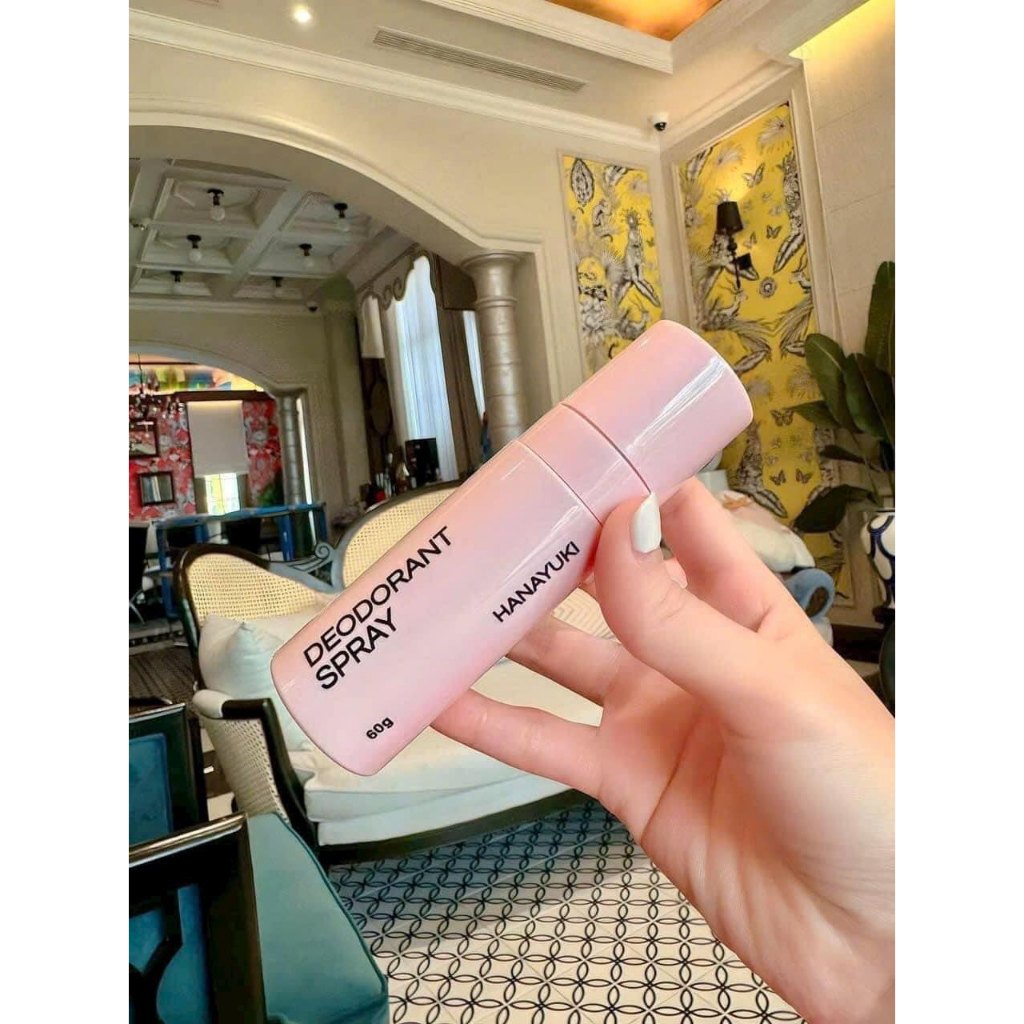 Xịt Khử Mùi Cơ Thể Deodorant Spray Hanayuki 60g Xịt thơm, khử mùi, ngăn mùi cơ thể.